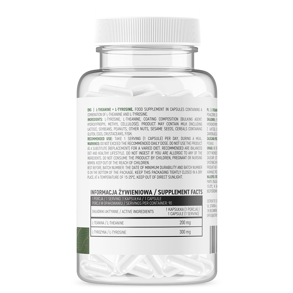 OstroVit Theanine + Tyrosine VEGE 90 caps sudetis