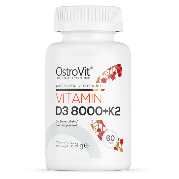 OstroVit-Vitamin-D3-8000-IU-K2-60-tabs-kaina