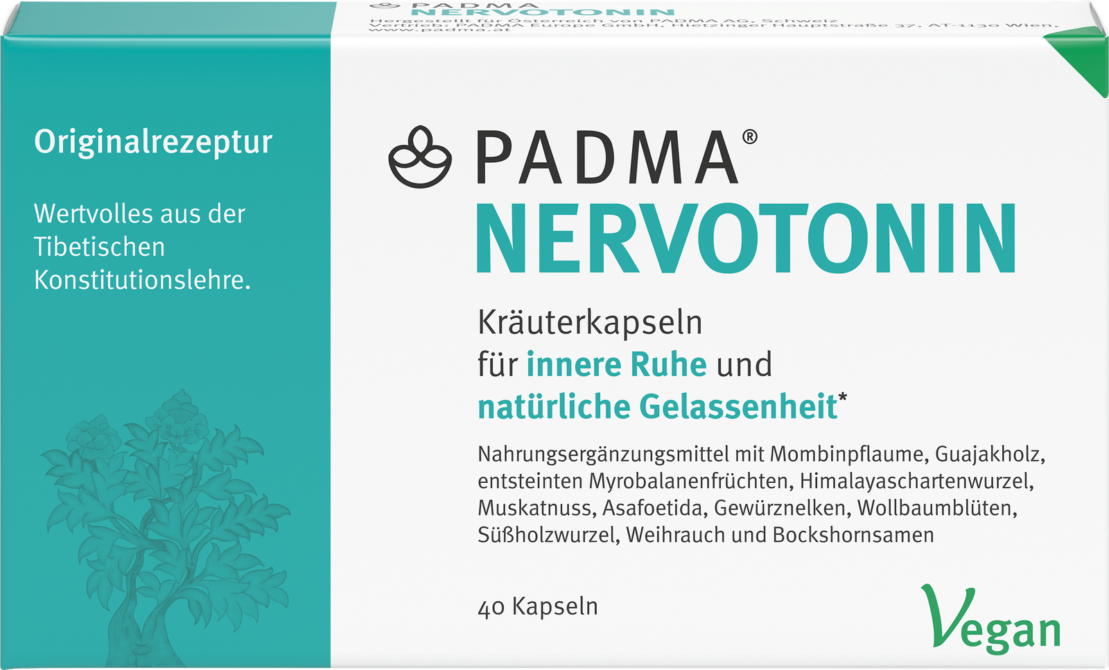 PADMA NERVOTONIN® (40 kapsulių) kaina