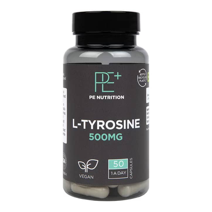PE Nutrition L-Tyrosine 50 Capsules 500mg kaina