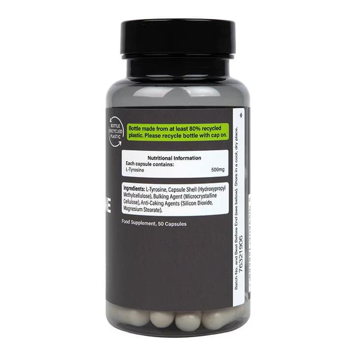 PE Nutrition L-Tyrosine 50 Capsules 500mg sudetis