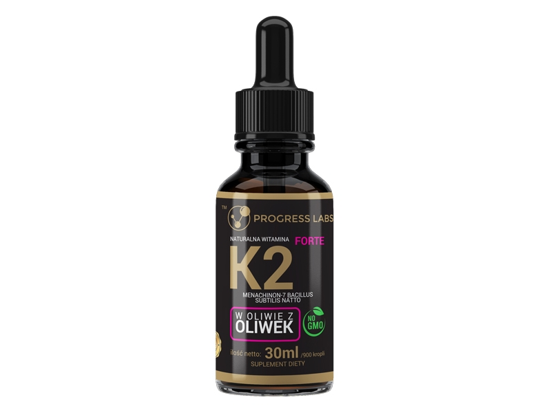 PROGRESS LABS Natural Vitamin K2 MK-7 Forte 30ml kaina