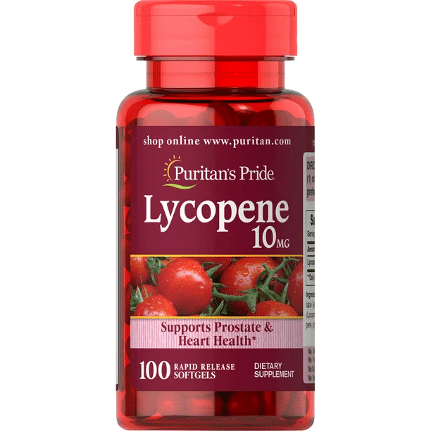 Puritan's Pride Lycopene 10 mg 100 Softgels kaina