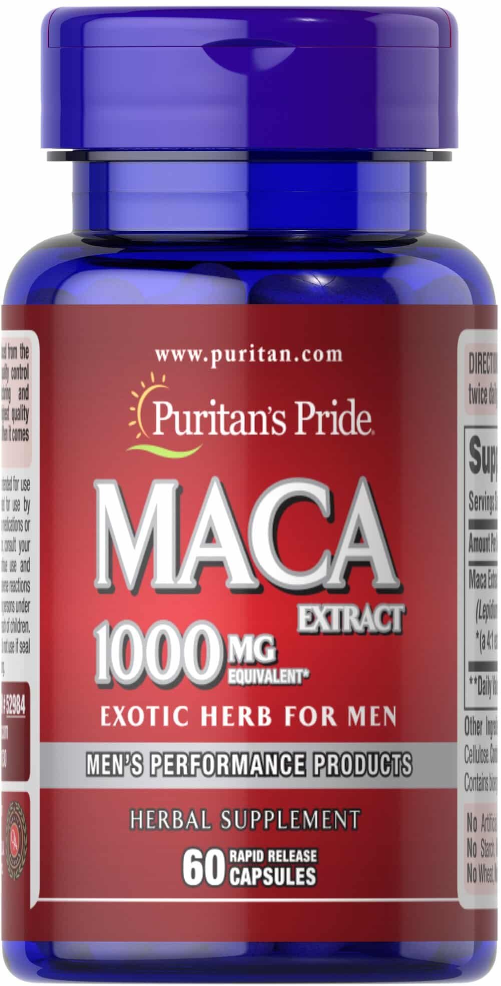 Puritan's pride Maca Extract 1000mg - 60 caps. kaina