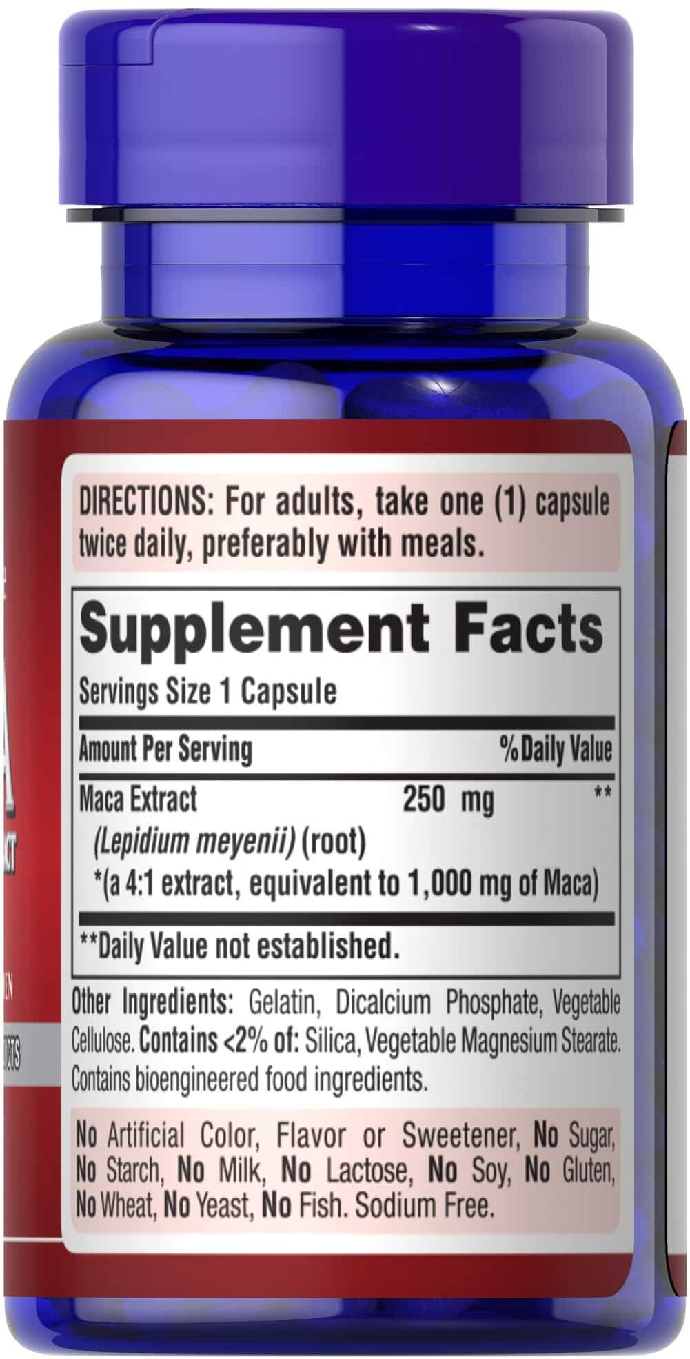 Puritan's pride Maca Extract 1000mg - 60 caps. sudetis