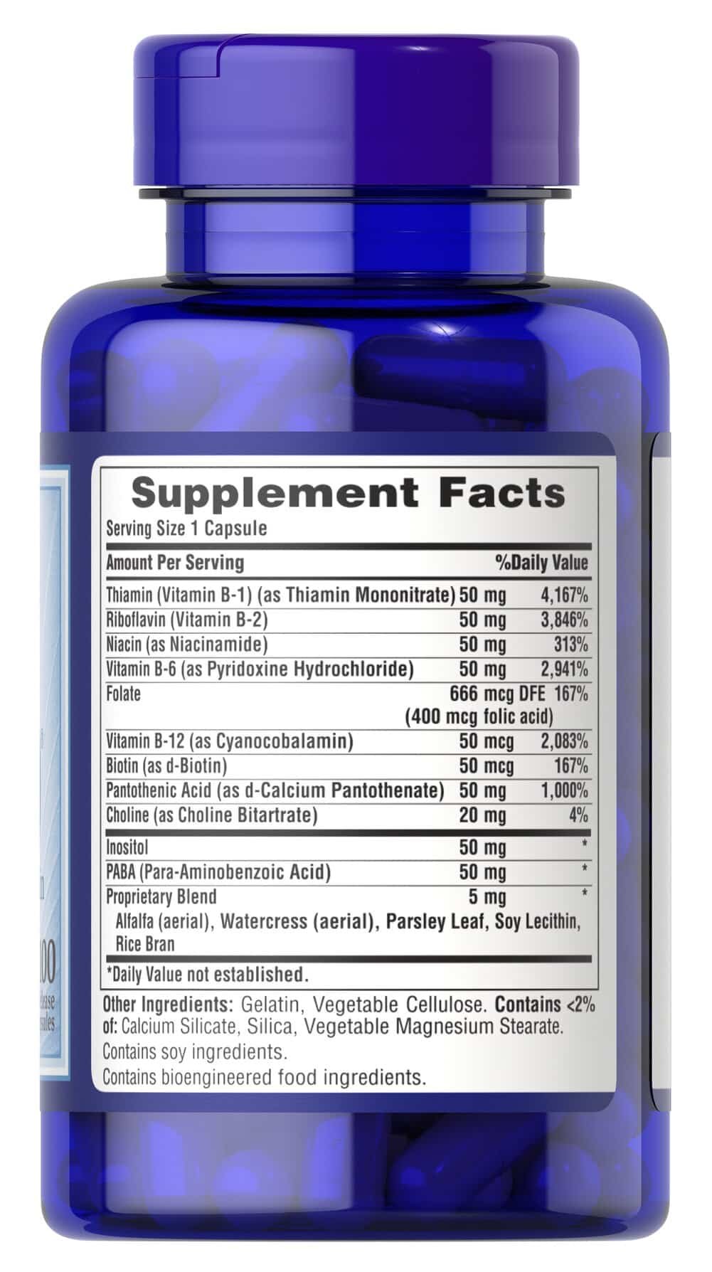 Puritan's Pride Mega B-50 B-Complex Vitamin - 100 caps. sudetis