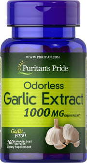 Puritan's Pride Odorless Garlic 1000mg - 100softgels
