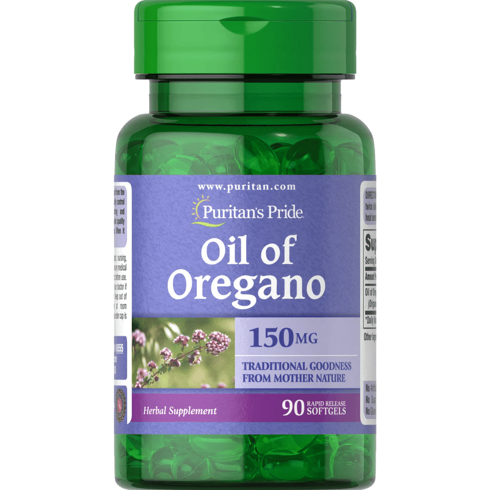 Puritan's Pride Oil of Oregano - 150 mg 90 Softgels kaina