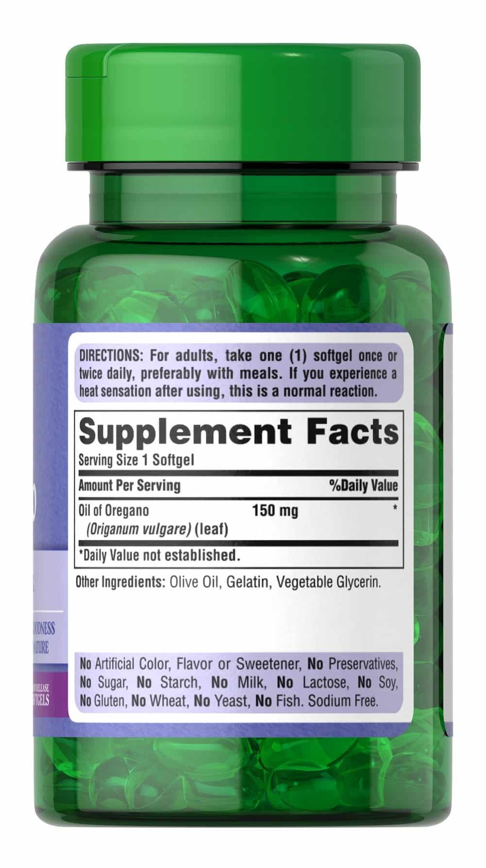 Puritan's Pride Oil of Oregano - 150 mg 90 Softgels sudetis