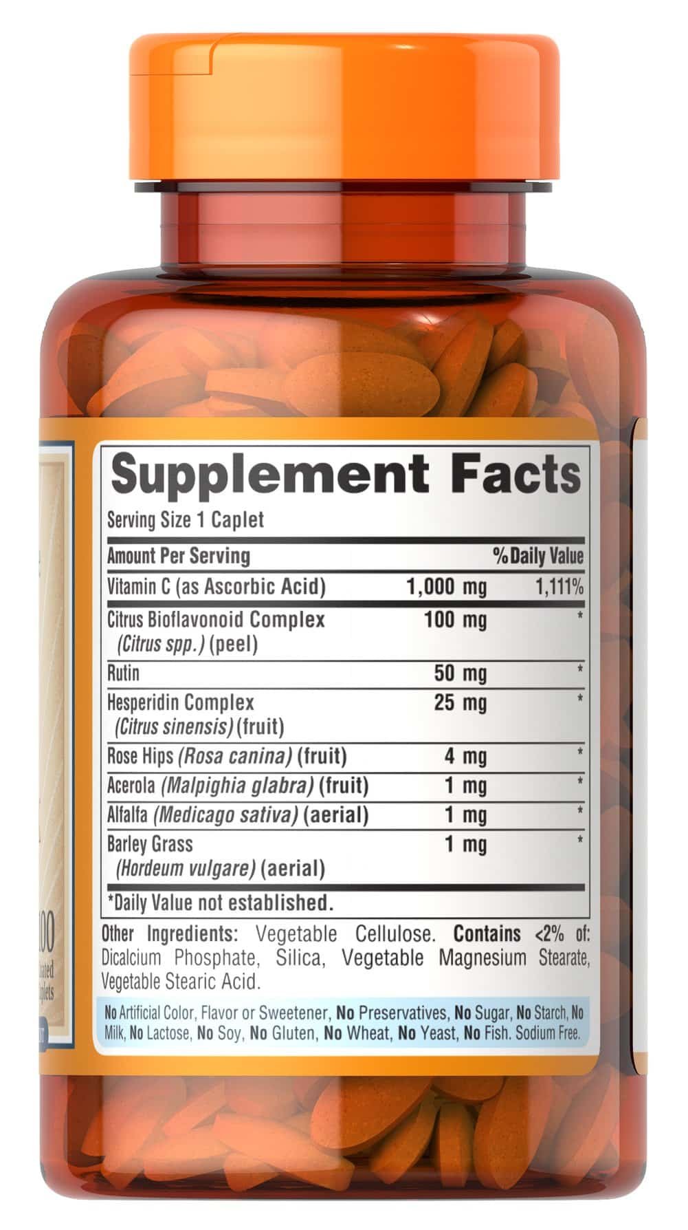 Puritan's Pride Super C 1000 Complex 100 Coated Caplets sudetis