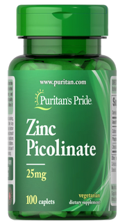 Puritan's Pride Zinc Picolinate 25mg 100 caplets pigu