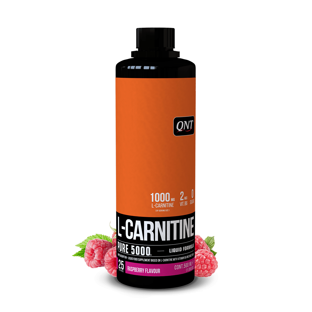 QNT L-Carnitine Liquid – 500ml – Raspberry kaina