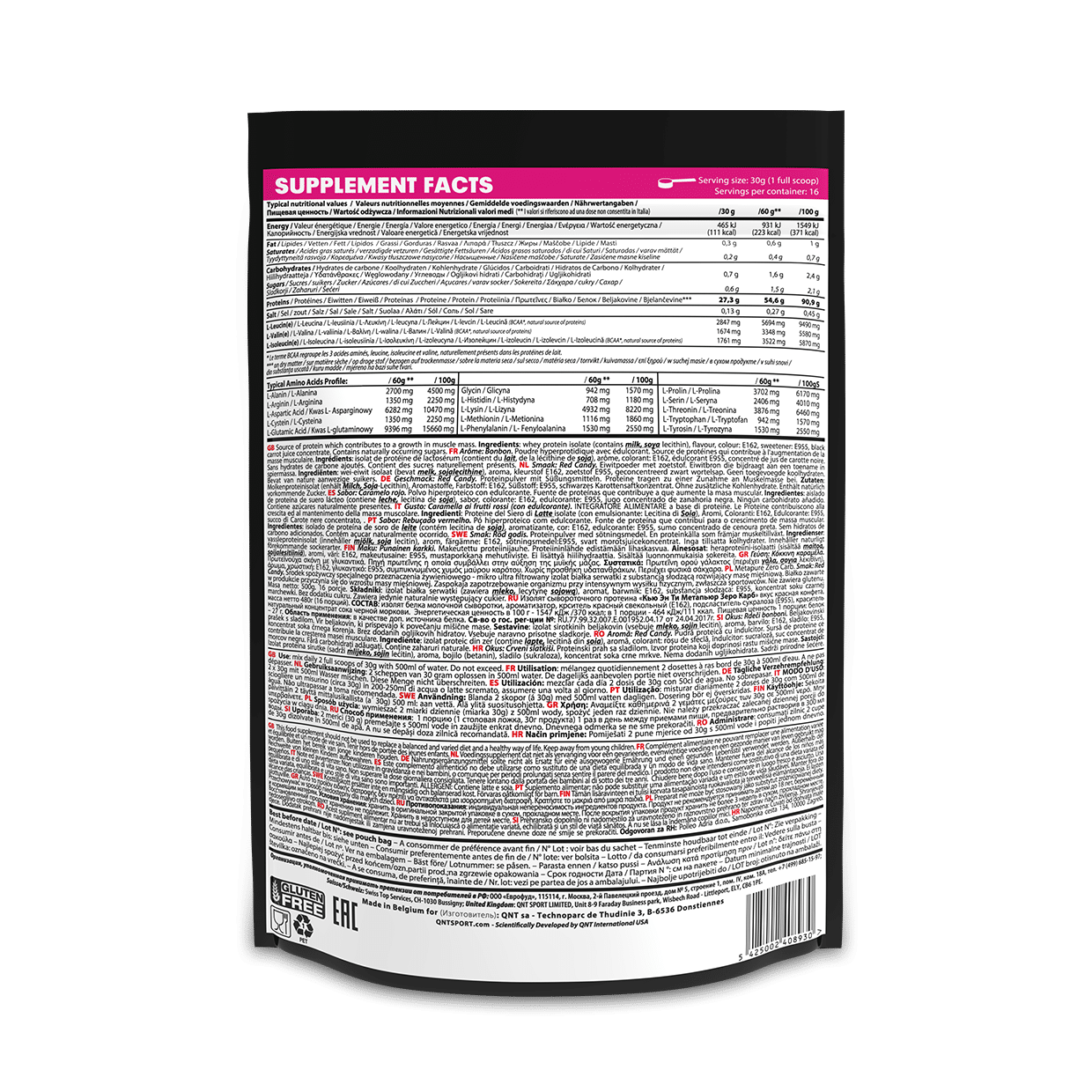 QNT Zero Carb Metapure - 480g 2