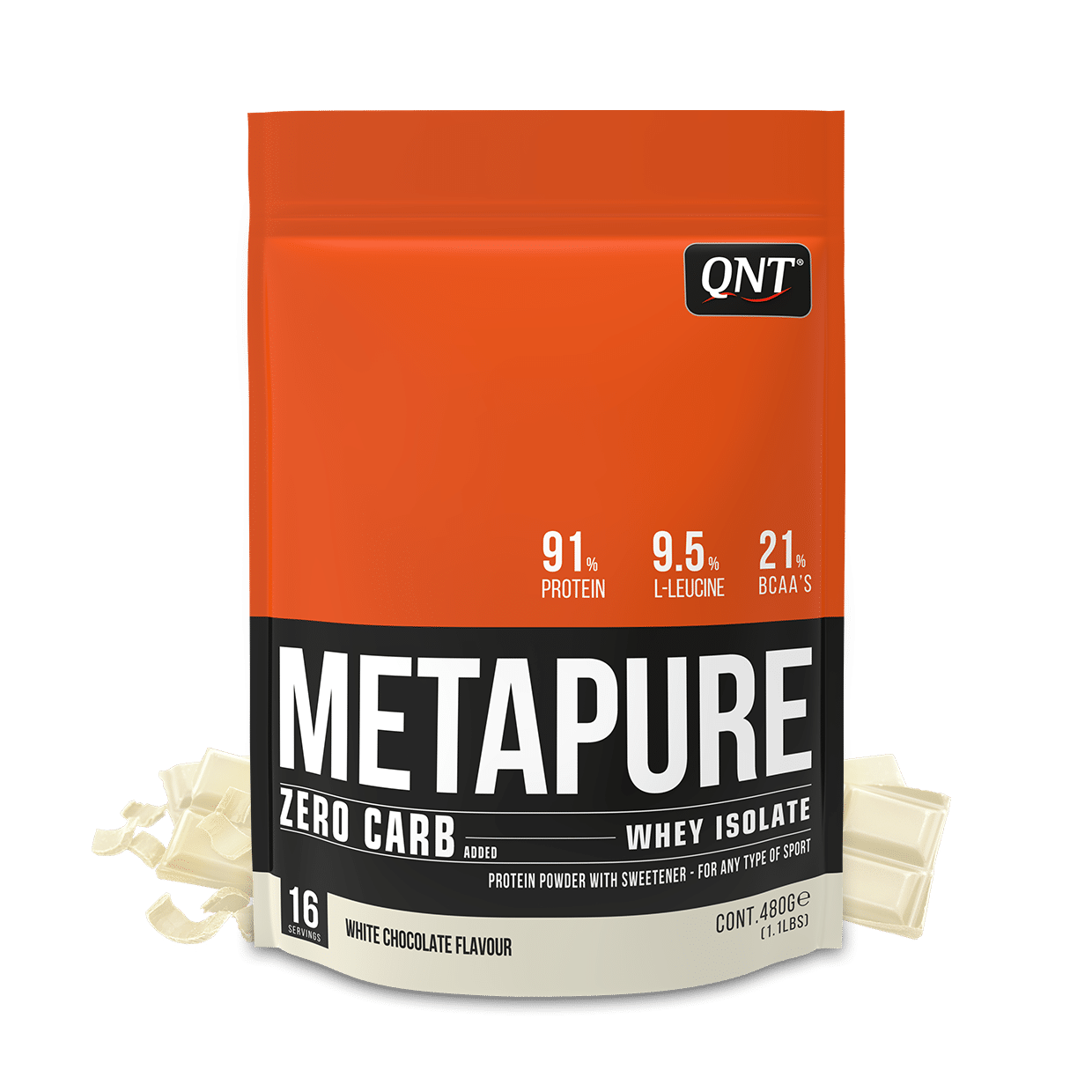 QNT Zero Carb Metapure - 480g white choco