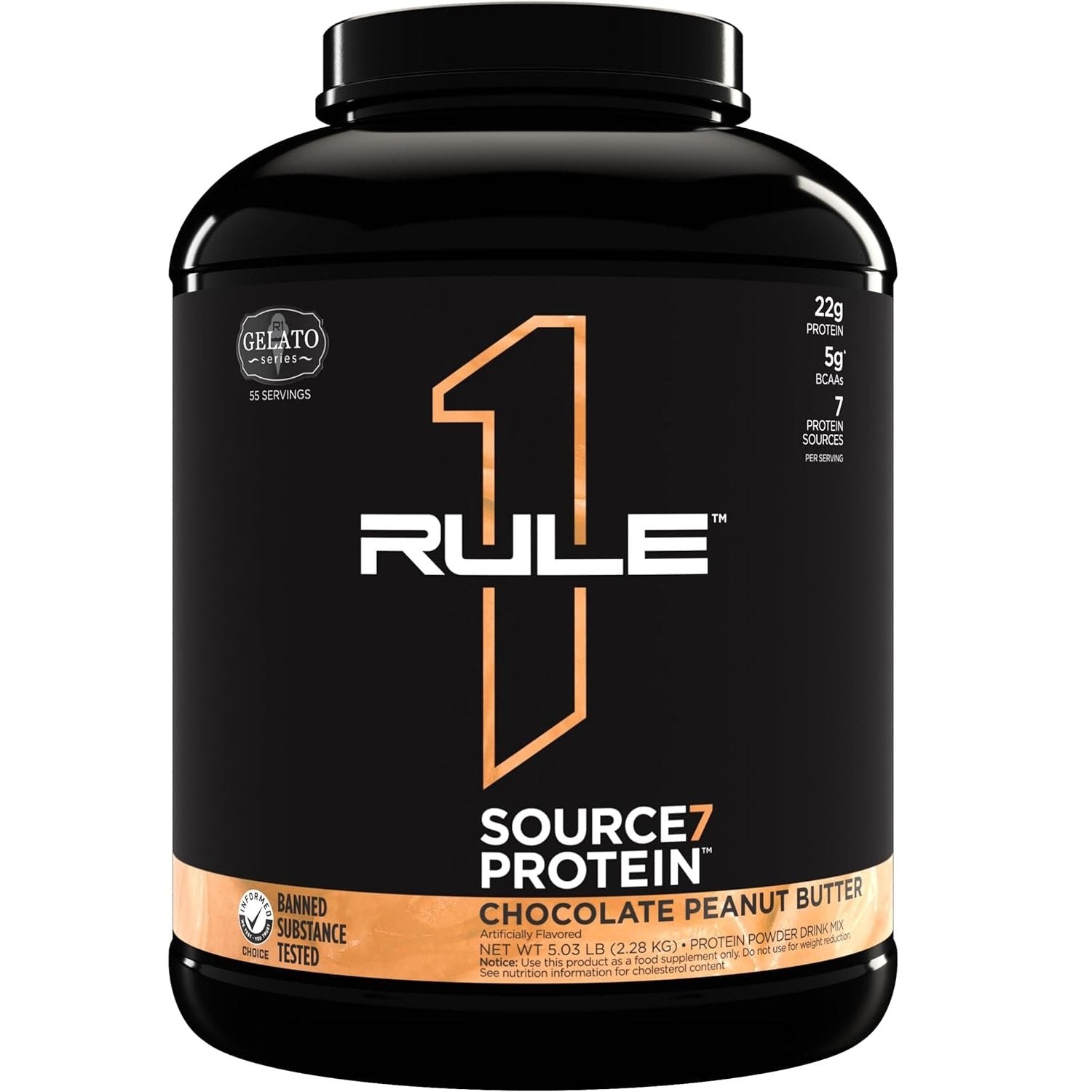 Rule One Source7 Protein - 2280 grams chocolate peanut butter kaina
