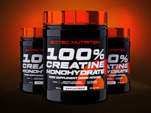 scitec 100 % creatine baneris vizualas