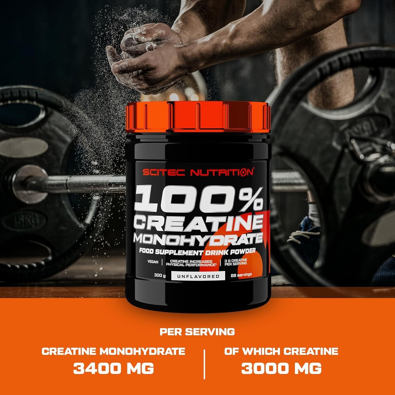 scitec 100 % creatine baneris