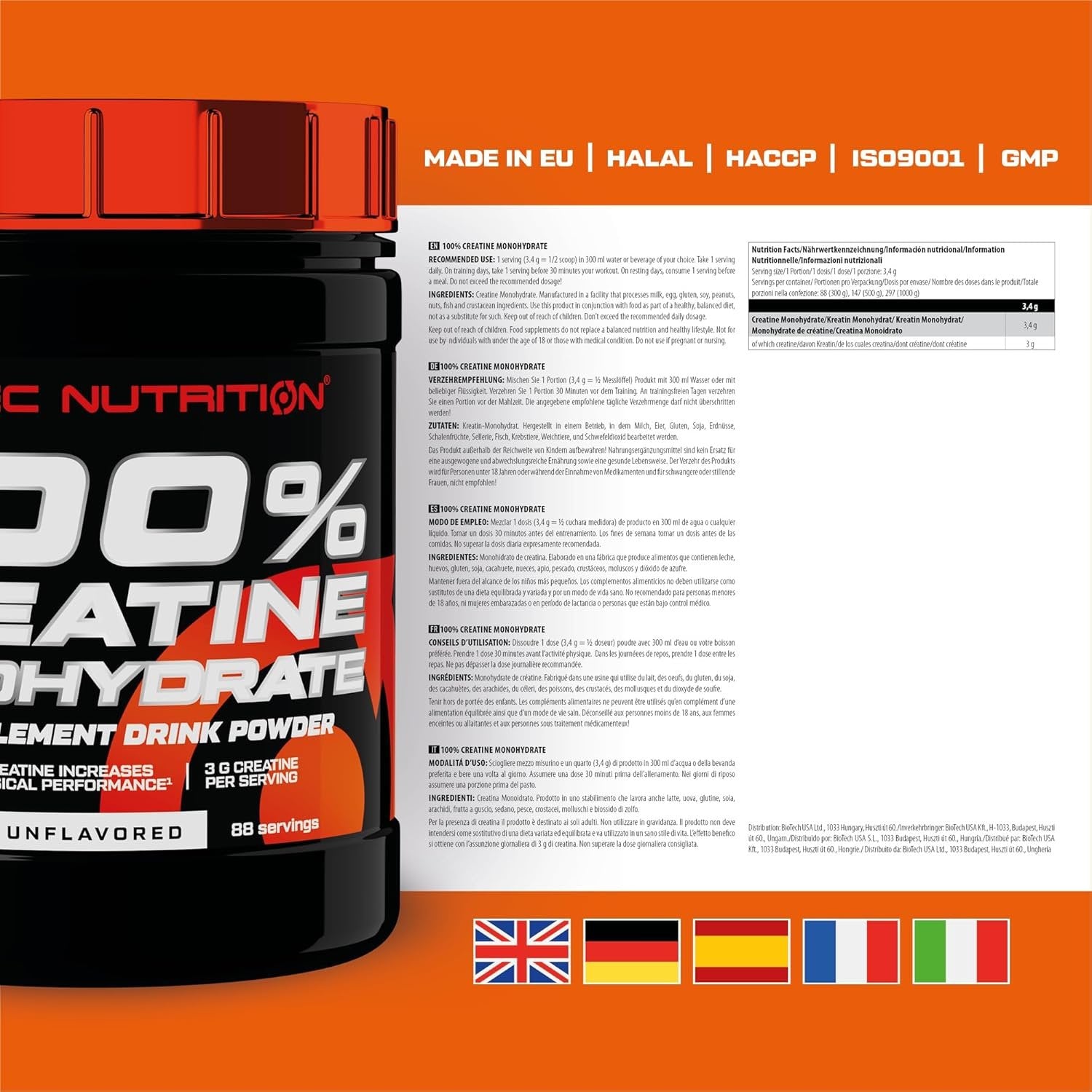 scitec 100 % creatine sudetis