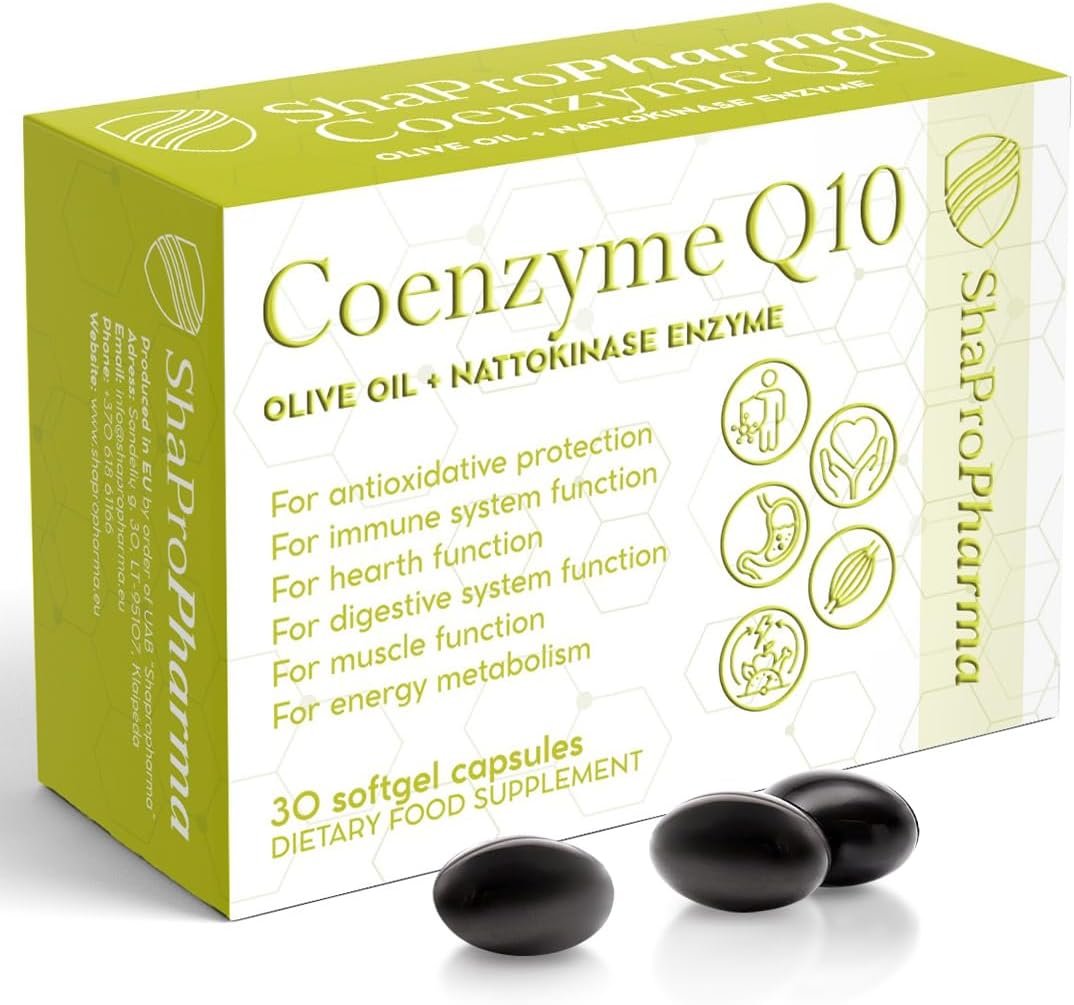 Shapropharma Coenzyme Q10 30 softgel capsules kaina