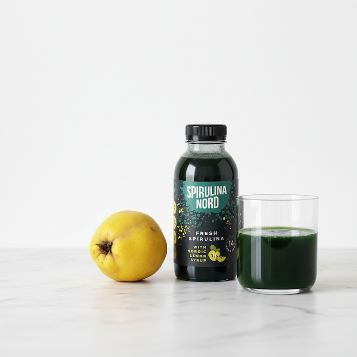Spirulina Nord Fresh spirulina in nordic lemon syrup, 330ml supermaistas