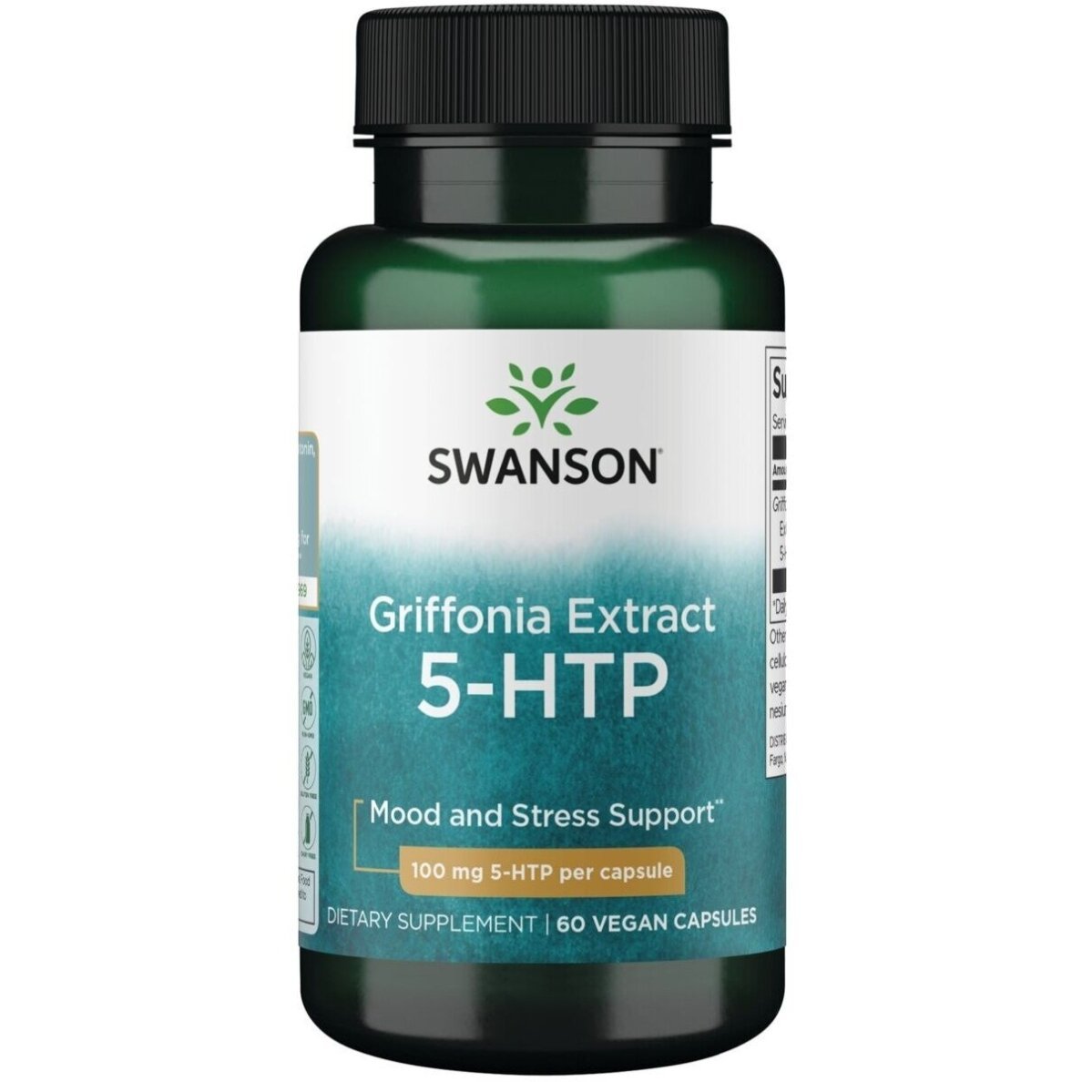 SWANSON, 5-HTP 500 Mg, 60 kapsulių
