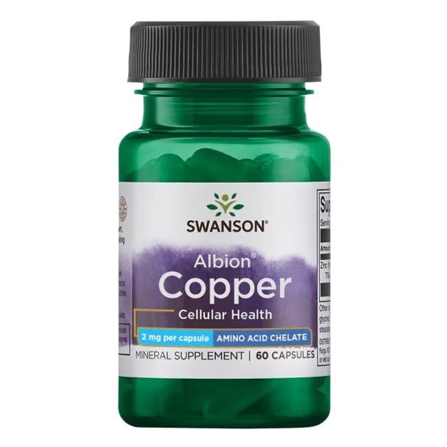 Swanson Albion Chelated Copper 2mg 60 capsules