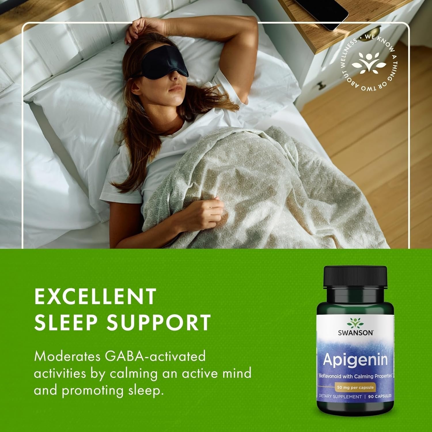 Swanson apigeninas miegui