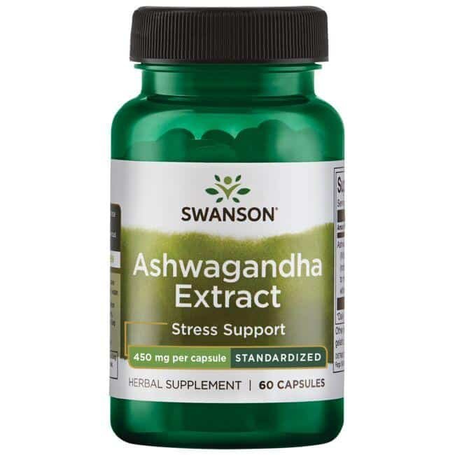 Swanson Ashwagandha Extract 450mg 60caps kaina