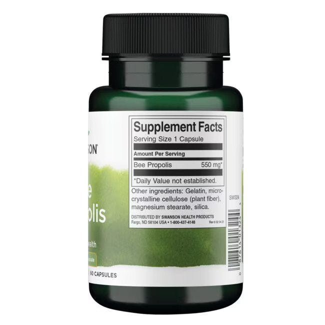 Swanson Bee Propolis 550mg 60caps sudetis
