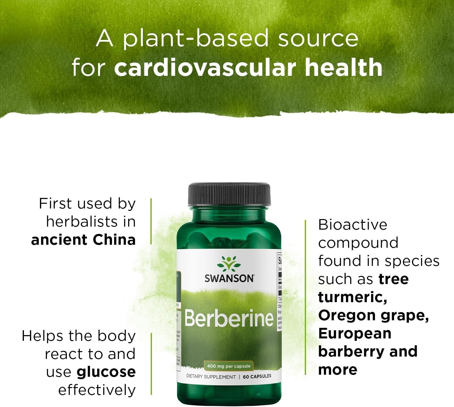 Swanson Berberine, 400mg - 60 caps nauda
