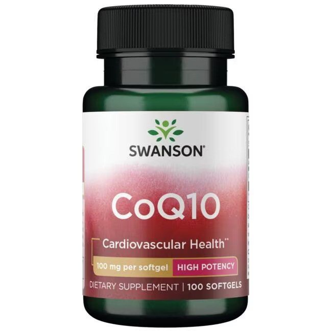 Swanson CoQ10 100mg High Potency 100 softgels kaina