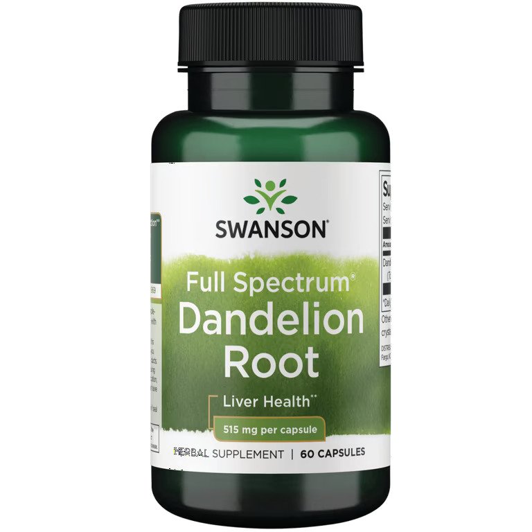 Swanson Dandelion Root 515mg 60 caps kaina