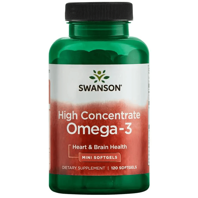 Swanson EFA High Concentrate Omega 3 120 softgels kaina
