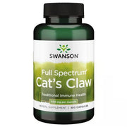 Swanson Full Spectrum Cat's Claw 500 mg – 100 kapsulių kaina