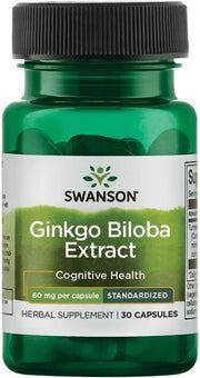 Swanson Ginkgo Biloba Extract 60mg 30 kap kaina