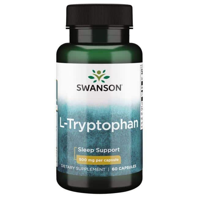 Swanson L-Tryptophan 500mg 60 capsules kaina akcija