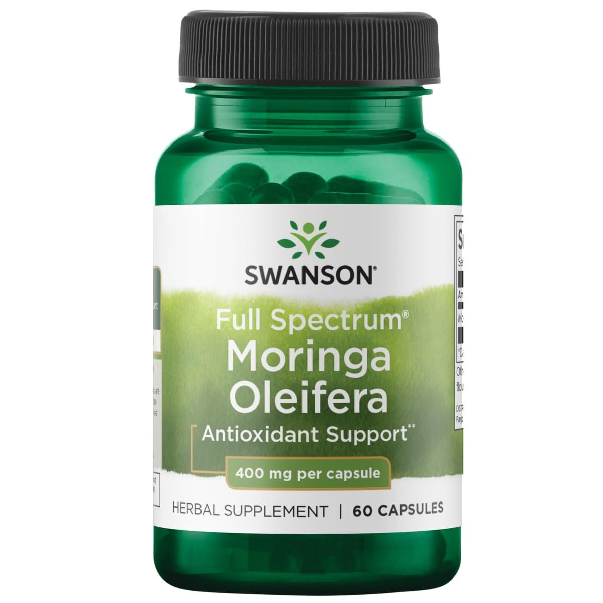 Swanson Moringa Oleifera 400 mg 60 caps kaina