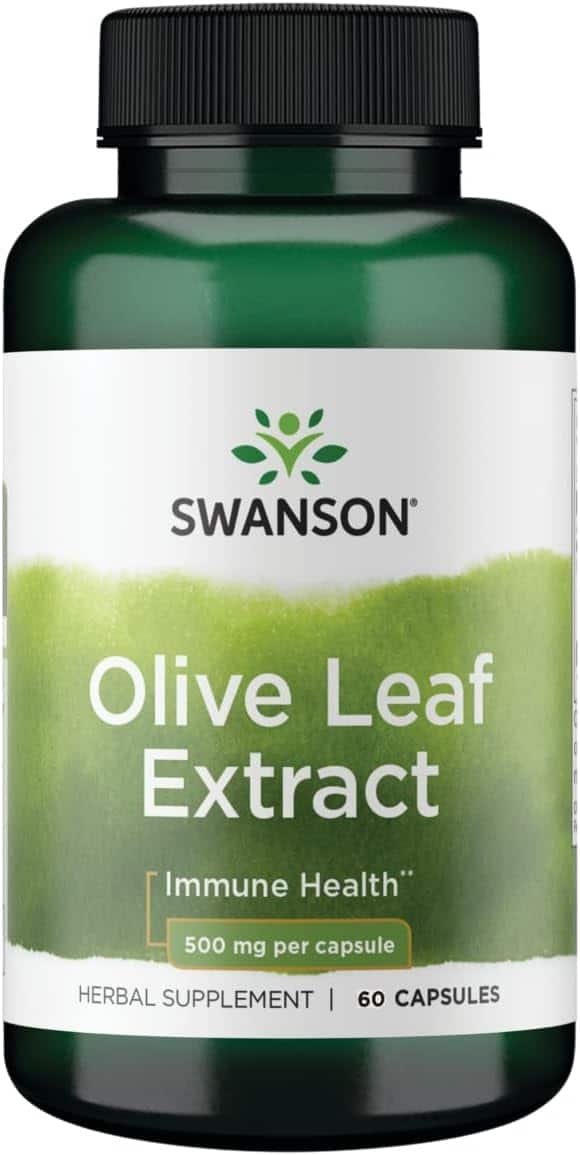 Swanson Olive Leaf Extract 500mg 60 caps kaina