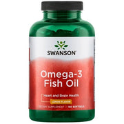 Swanson-Omega-3-Fish-Oil-Lemon-Flavor-1-g-150-Softgels kaina