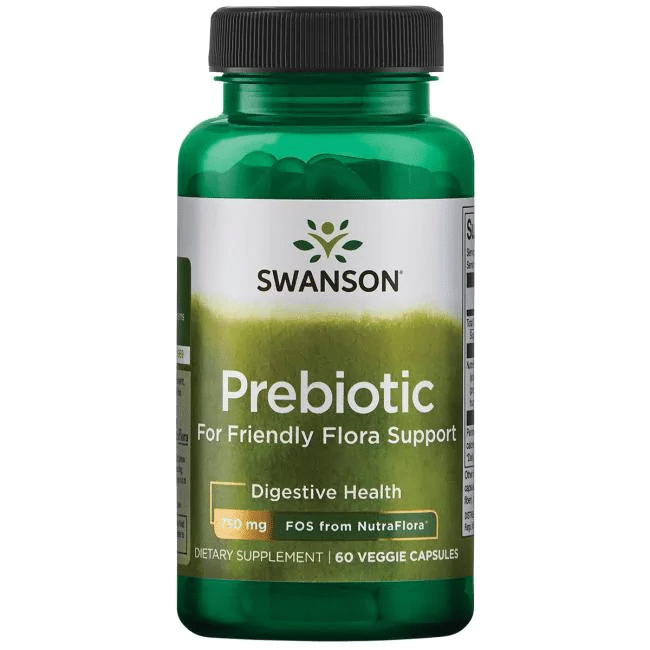 Swanson Prebiotic Friendly Flora Support 60 veggie caps kaina