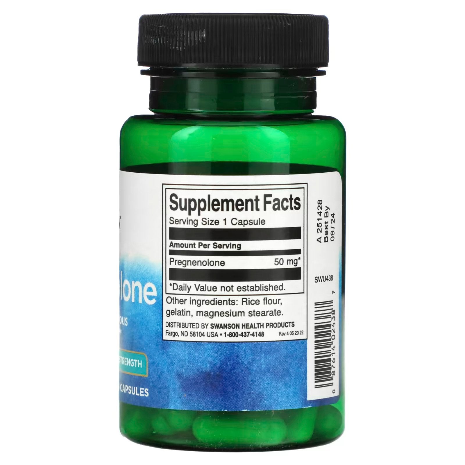 Swanson Pregnenolone 50 mg 60 Capsules pigu