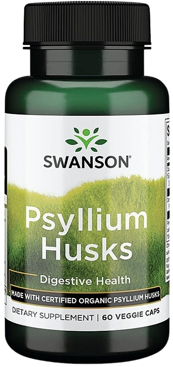 Swanson Psyllium Husks - 625mg - 60 vcaps kaina