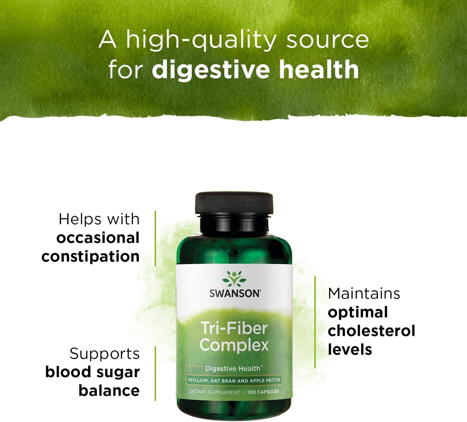 Swanson Tri-Fiber Complex Digestive Health 100 Caps nauda