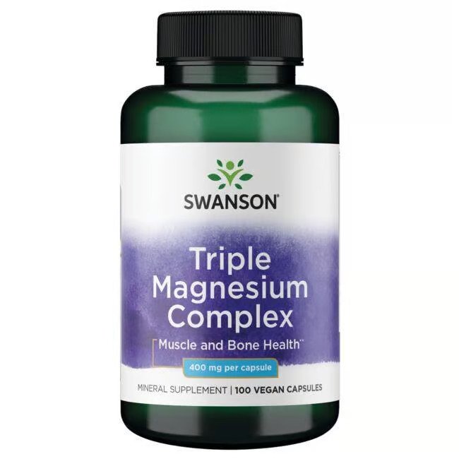Swanson Triple Magnesium Complex - 400mg - 100 caps kaina akcija