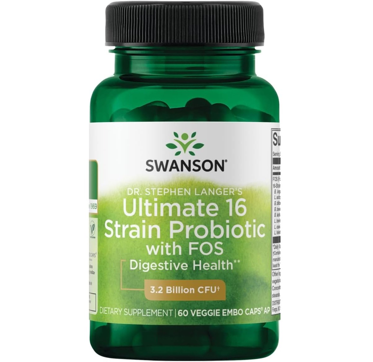 Swanson Ultimate 16 Strain Probiotic 60 caps. kaina pirkti