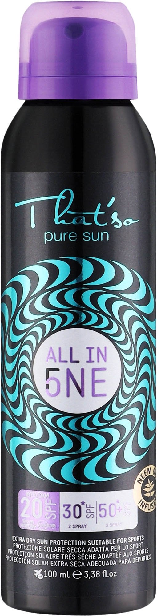 That'so All in One Sport Extra Dry SPF 203050+ - Extra Dry Sunscreen Spray kaina