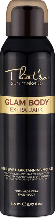 That'so Sun Makeup Glam Body Mousse Extra Dark Sun Purškiamos savaiminio įdegio putos DHA 8 150ml kaina
