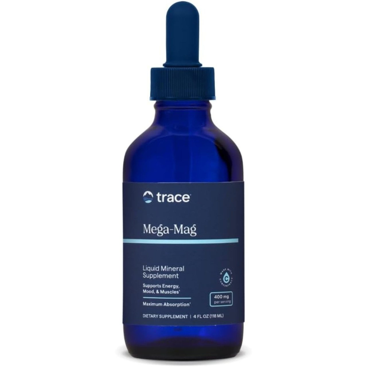 Trace Minerals Mega-Mag, 400mg - 118 ml. kaina
