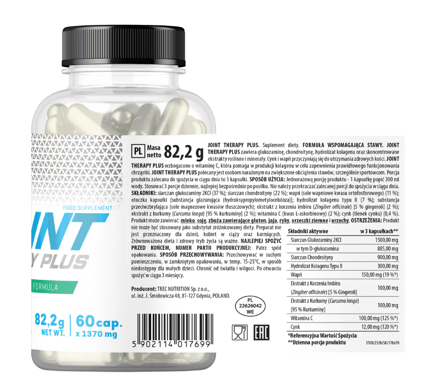 Trec Joint Therapy Plus 60 kapsulių sudetis