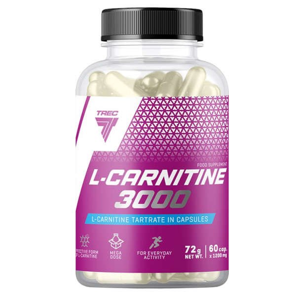 TREC L-CARNITINE 3000 60-120 caps kaina